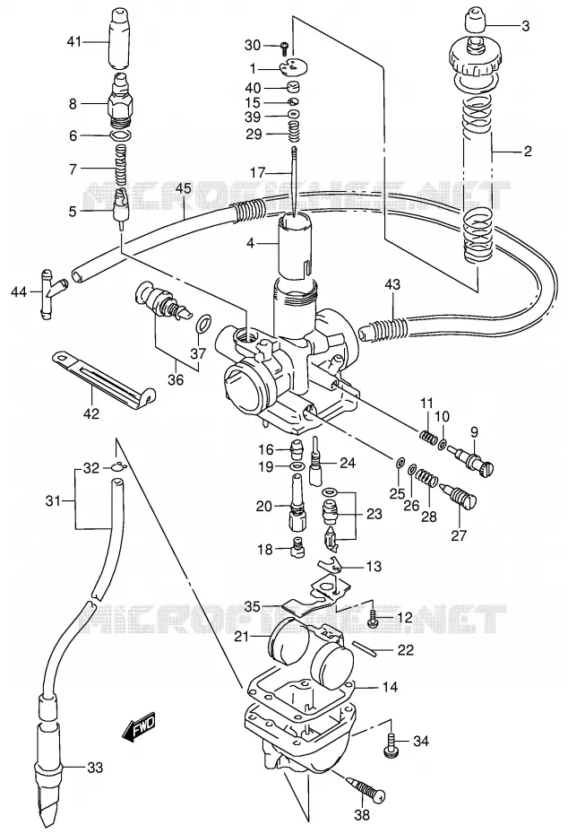 CARBURATOR Suzuki QUAD 160 OZARK 2003  LT-F160K3(P28)