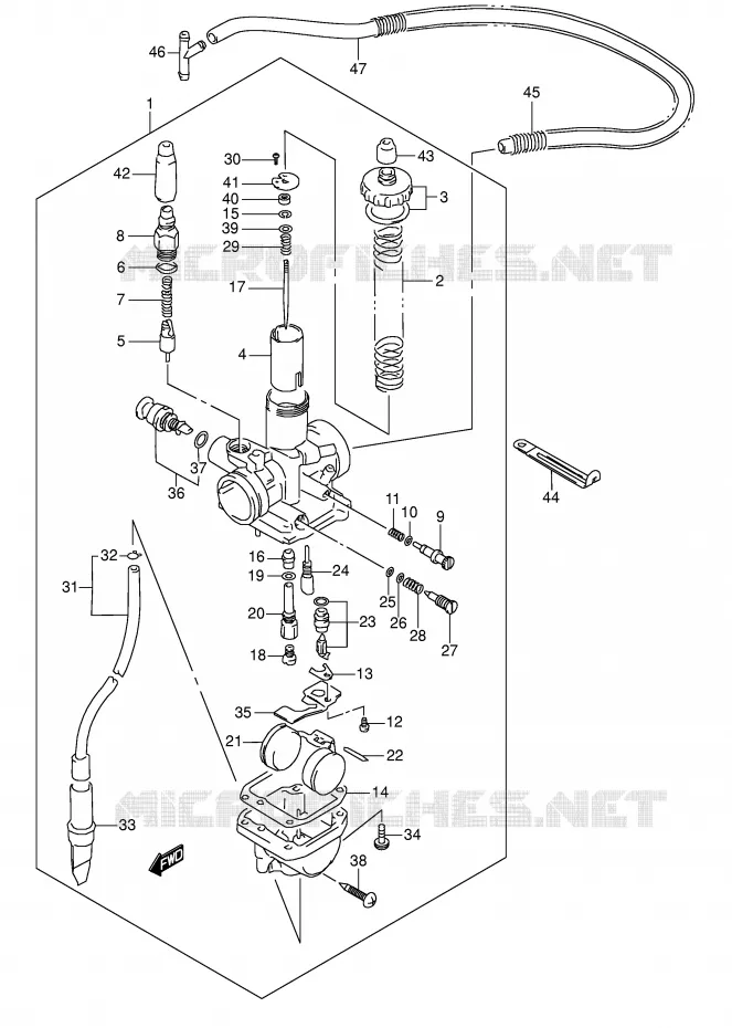 CARBURATOR Suzuki QUAD 160 OZARK 2005  LT-F160K5(P24)