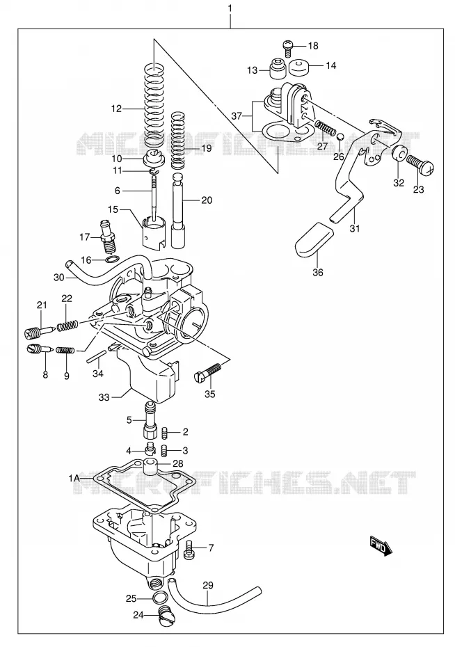 CARBURATOR Suzuki QUAD 50 MINIQUAD-SPORT 2004  LT-A50K4(P3/P28)