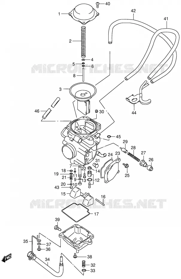 CARBURATOR Suzuki QUAD 500 KINGQUAD 2000  LT-A500FY(E3/E28)