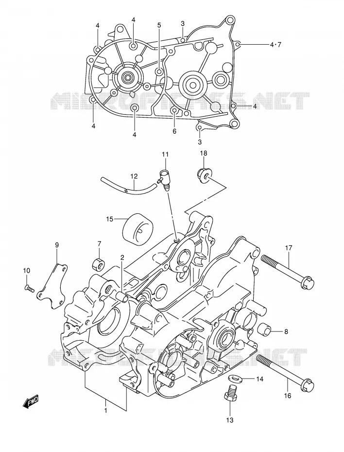 CASING Suzuki QUAD 50 MINIQUAD-SPORT 2002  LT-A50K2(P2)