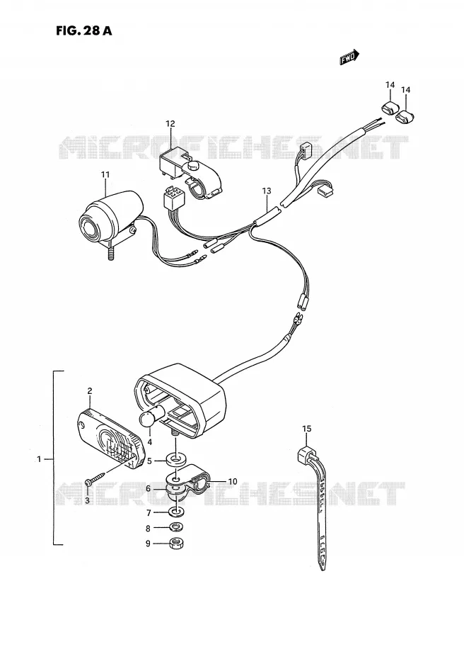 EEN BACK-UP LAMP (OPTIONNEL) Suzuki QUAD 250 KINGQUAD 1995  LT-F4WDS(E2)