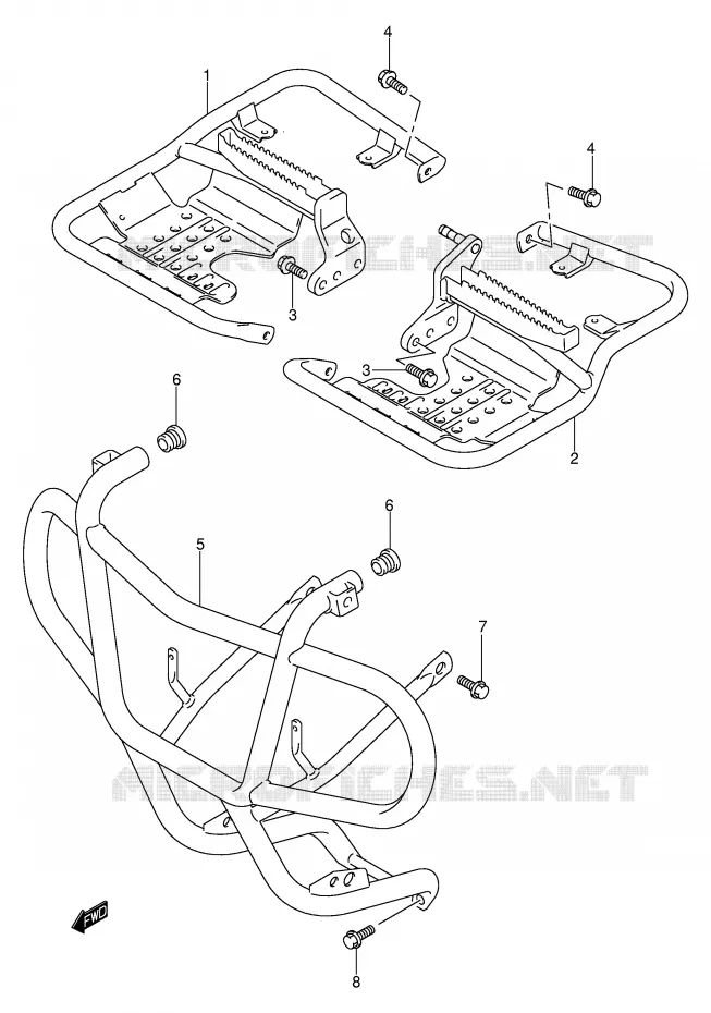 FOOTREST Suzuki QUAD 400 EIGER 2005  LT-F400K5(P3/P28)