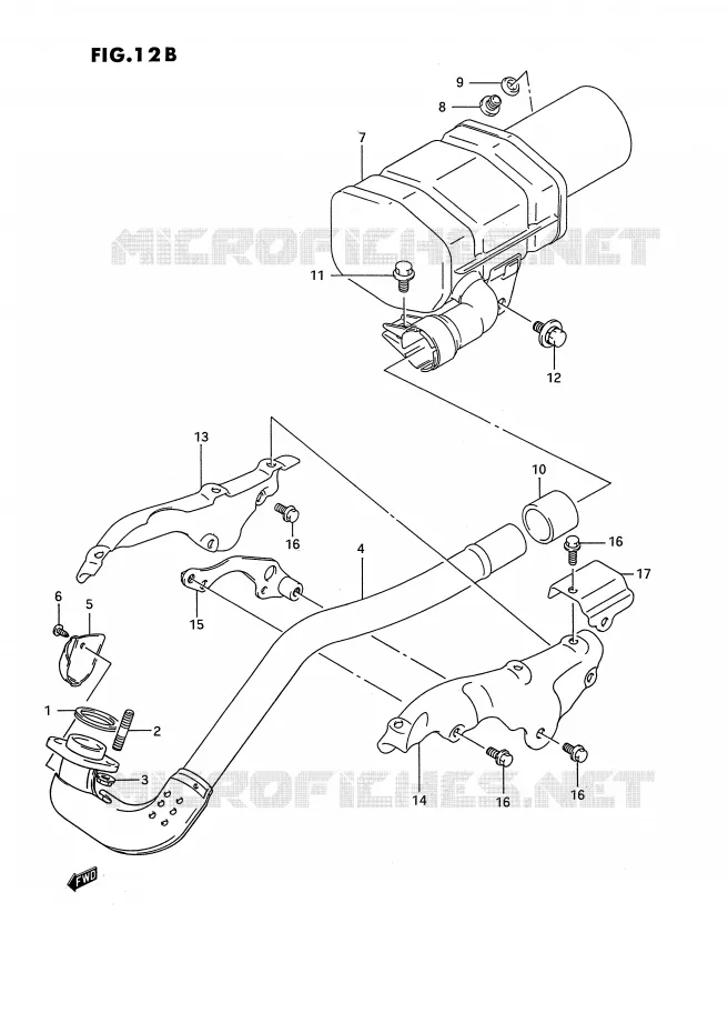 GELUIDDEMPER (MODELE L) Suzuki QUAD 250 KINGQUAD 1991  LT-F4WDM(E2)