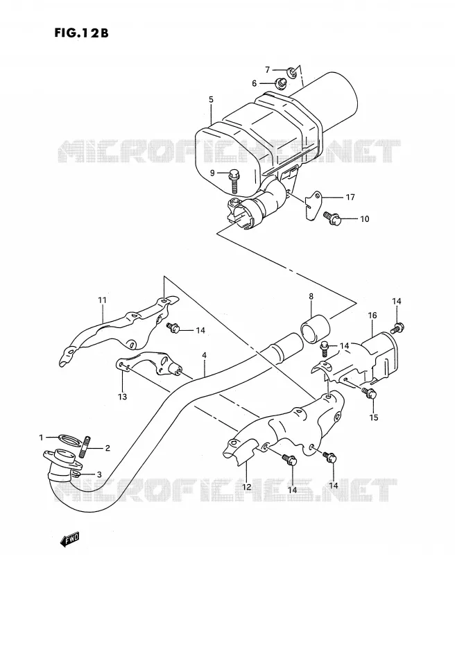 GELUIDDEMPER (MODELE M/N/P/R/S/T) Suzuki QUAD 250 OZARK 1990  LT-F250L(E2)