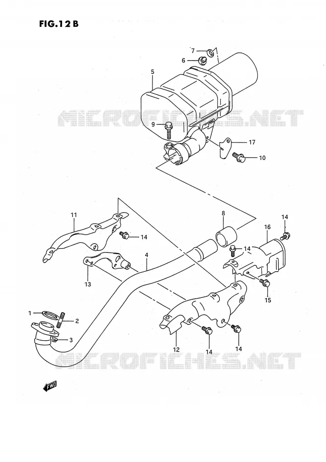GELUIDDEMPER (MODELE M/N/P/R/S/T) Suzuki QUAD 250 OZARK 1995  LT-F250S(E3)