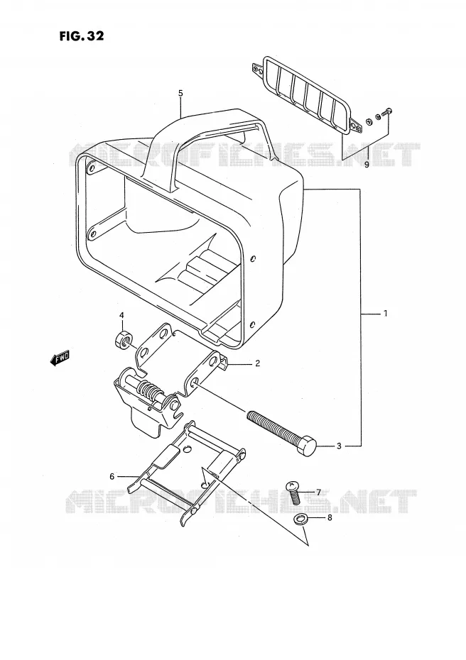 HEADLIGHT BOWL Suzuki QUAD 250 OZARK 1996  LT-F250T(E3)