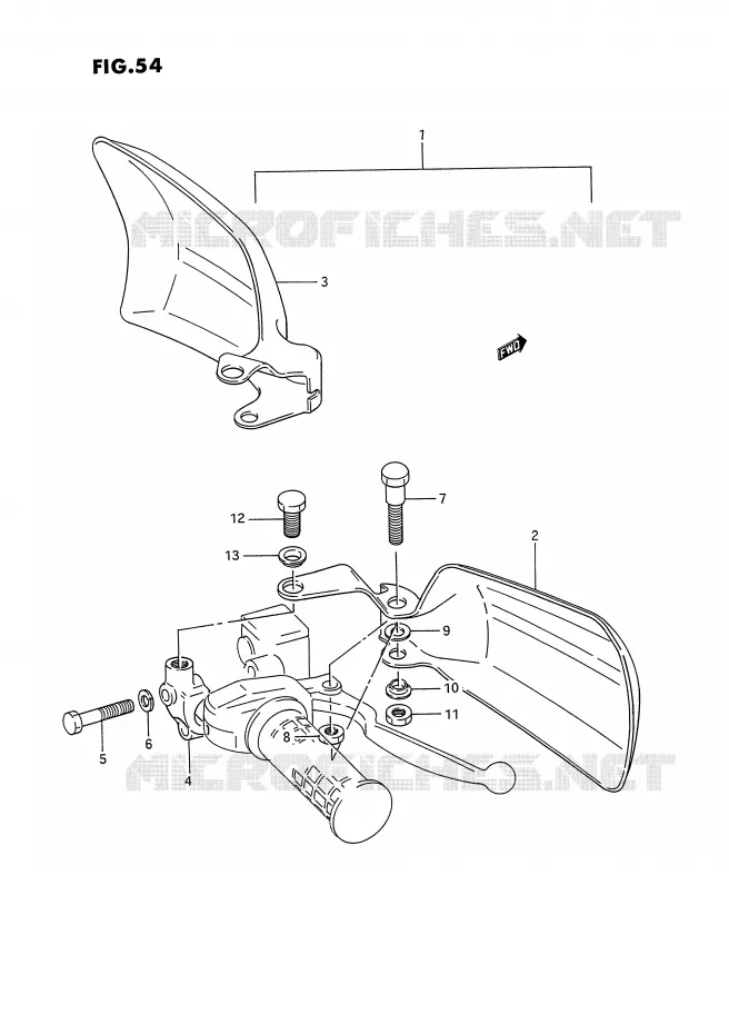 KNUCKLE COVERS (OPIONAL) Suzuki QUAD 300 KINGQUAD 1991  LT-F4WDXM(E2)