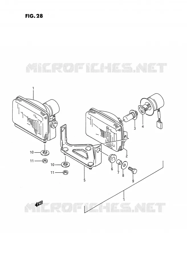 KOPLAMP Suzuki QUAD 300 KINGQUAD 1992  LT-F4WDXN(E3)