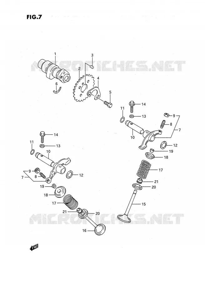 NOKKENAS - VALVES Suzuki QUAD 160 OZARK 1996  LT-F160T(P3)