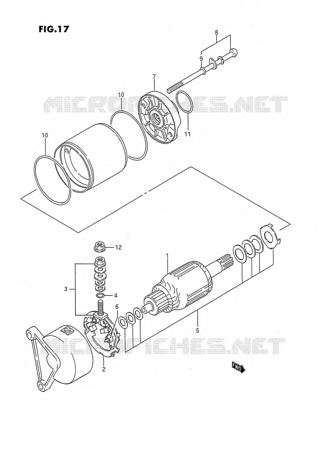 STARTMOTOR Suzuki QUAD 160 OZARK 1991  LT-F160M(P3)
