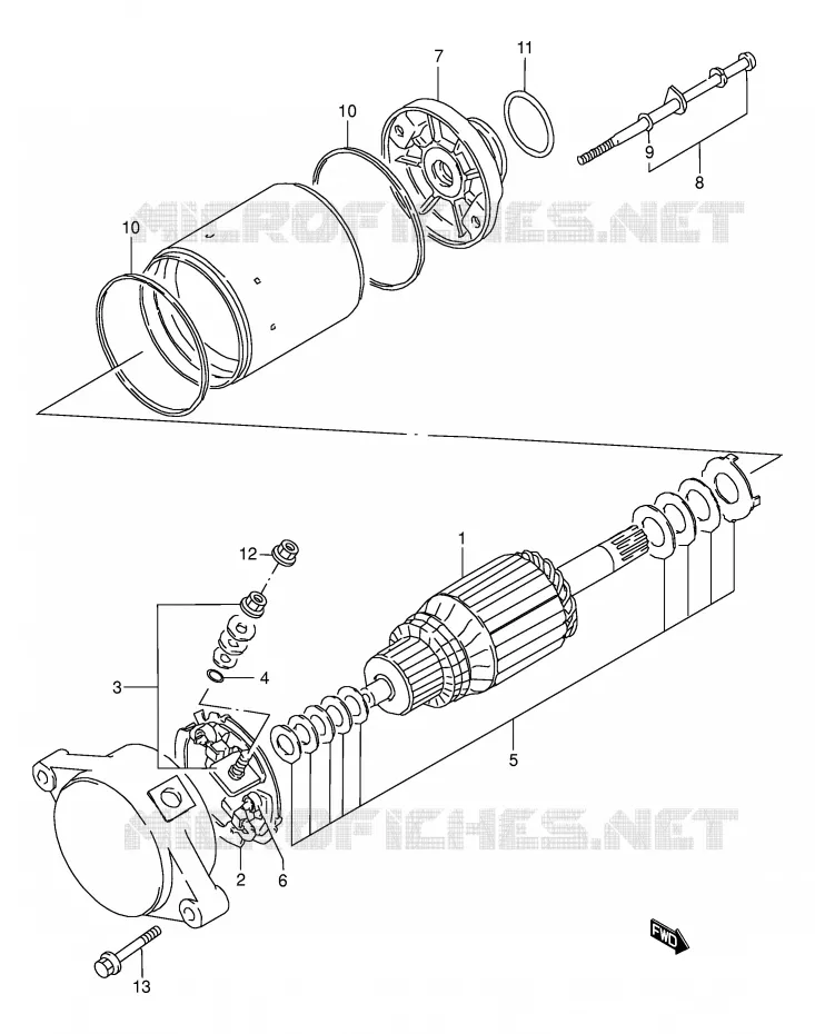 STARTMOTOR Suzuki QUAD 250 KINGQUAD 1996  LT-F4WDT(E17)