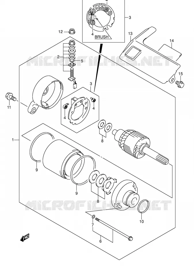 STARTMOTOR Suzuki QUAD 250 OZARK 2006  LT-F250K6(E3/E28)