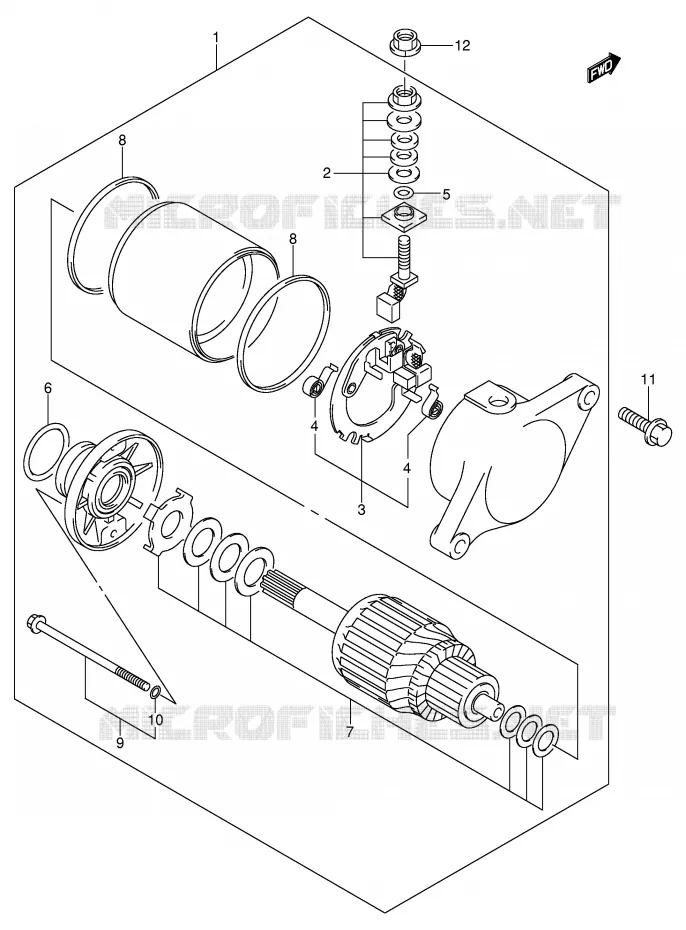 STARTMOTOR Suzuki QUAD 400 EIGER 2003  LT-F400K3(P24)