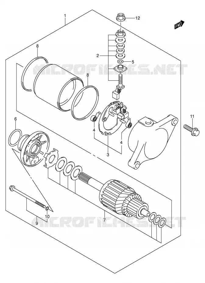 STARTMOTOR Suzuki QUAD 400 EIGER 2003  LT-F400K3(P3/P28)