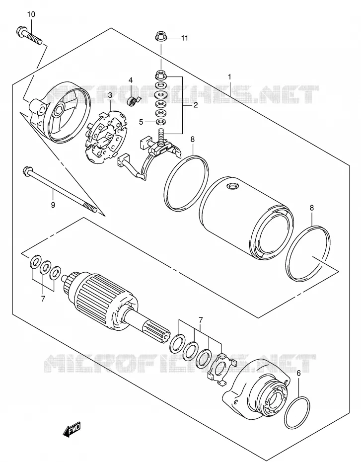 STARTMOTOR Suzuki QUAD 500 KINGQUAD 2002  LT-A500FK2(E3/E28)