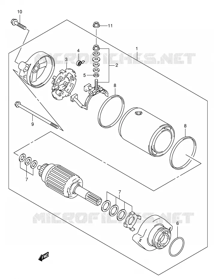 STARTMOTOR Suzuki QUAD 500 VINSON 2005  LT-A500FK5(P24)