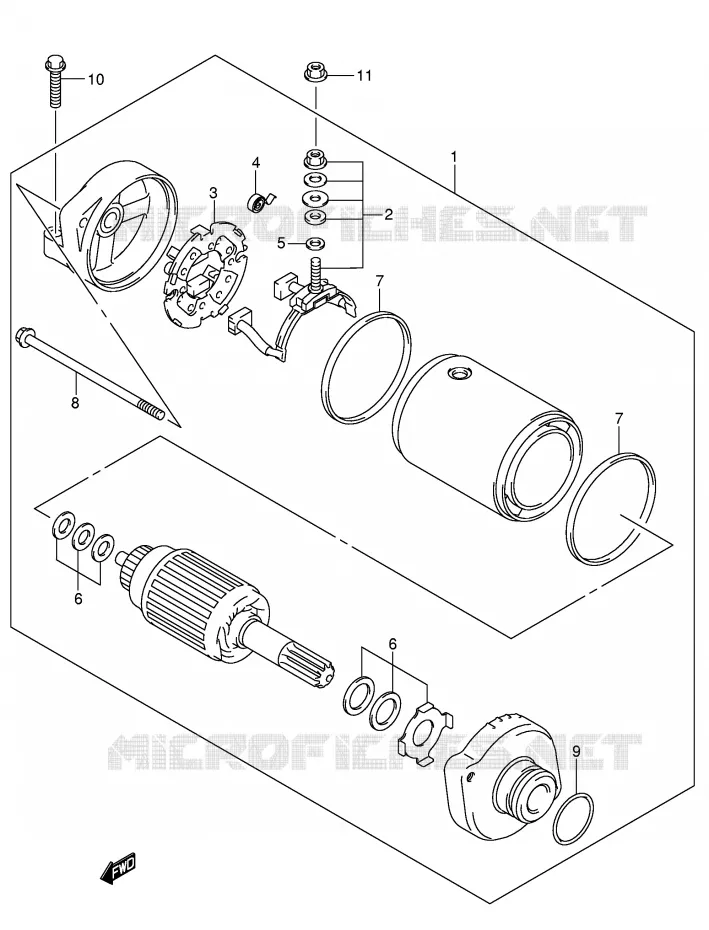STARTMOTOR Suzuki QUAD 700 KINGQUAD 2005  LT-A700XK5(E17)