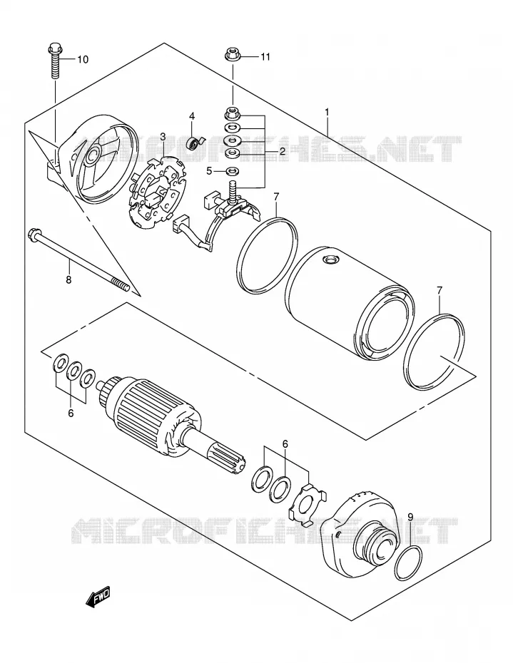 STARTMOTOR Suzuki QUAD 700 KINGQUAD 2005  LT-A700XK5(E28/E33)