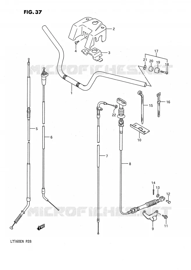 STUUR Suzuki QUAD 160 QUADRUNNER 1990  LT160EL(P28)