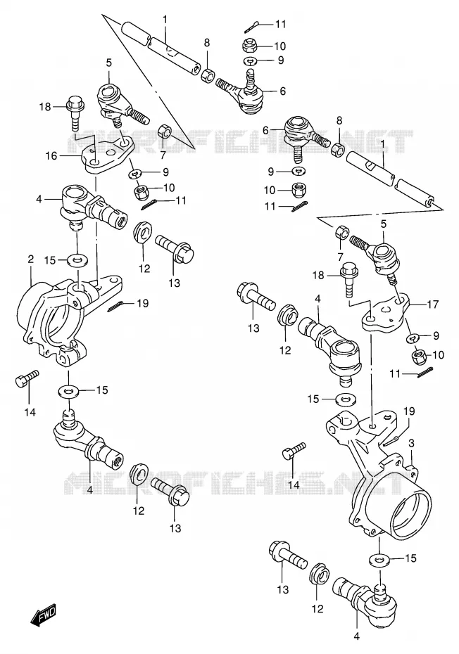 STUURINRICHTING - HUB Suzuki QUAD 250 OZARK 1999  LT-F250X(E24)