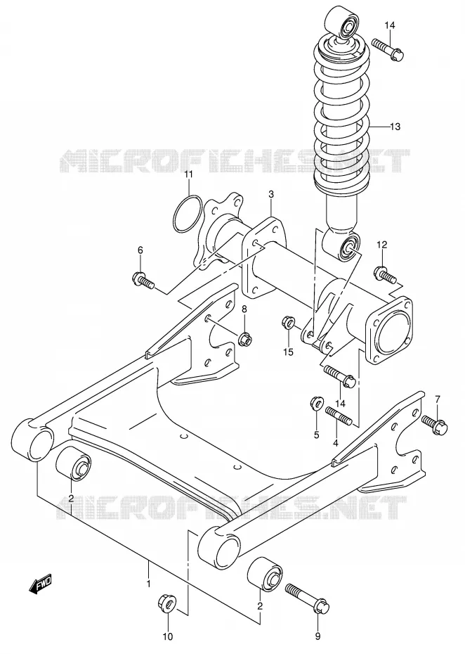 SWINGARM (MODELE K5/K6) Suzuki QUAD 250 OZARK 2006  LT-F250K6(E17)