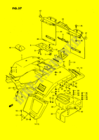 ACHTERSPATBORD (MODELE J/K/L) voor Suzuki OZARK 250 1990