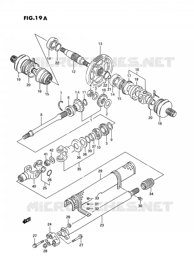 AANDRIJFAS (MODELE R/S) Suzuki QUAD 300 KINGQUAD 1993  LT-F4WDXP(E2)