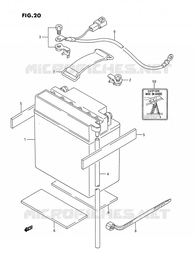 ACCU Suzuki QUAD 160 OZARK 1993  LT-F160P(P3)