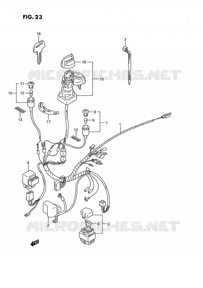 BEDRADING Suzuki QUAD 160 OZARK 1994  LT-F160R(P28)