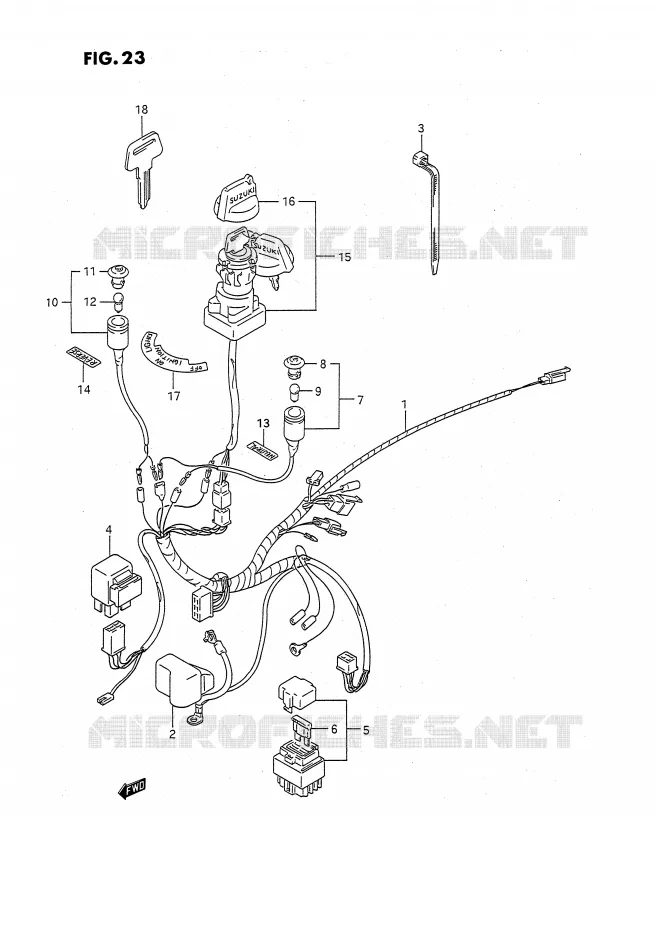 BEDRADING Suzuki QUAD 160 OZARK 1996  LT-F160T(P3)