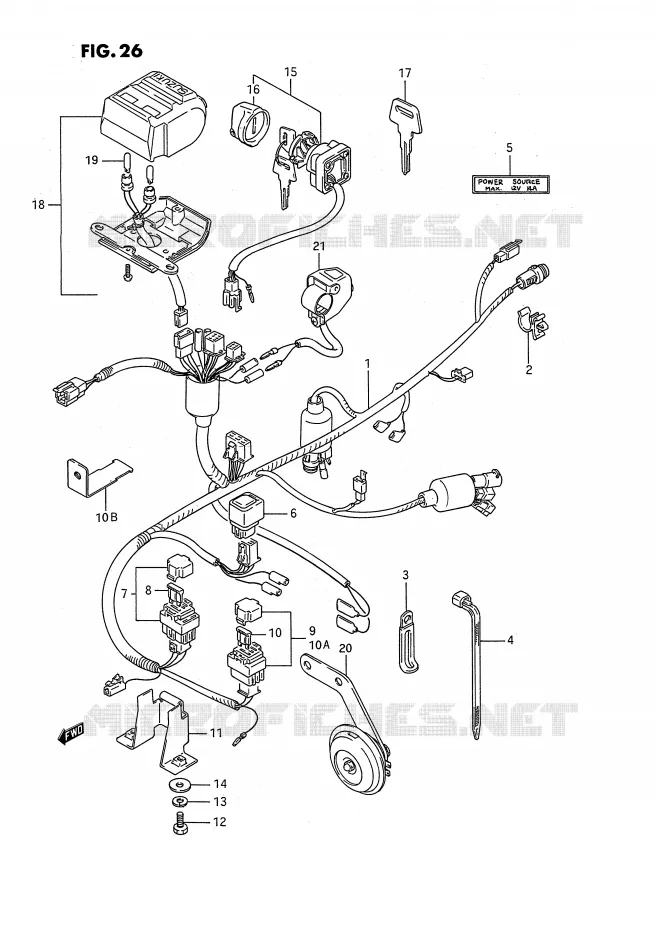 BEDRADING Suzuki QUAD 250 OZARK 1994  LT-F250R(E2)
