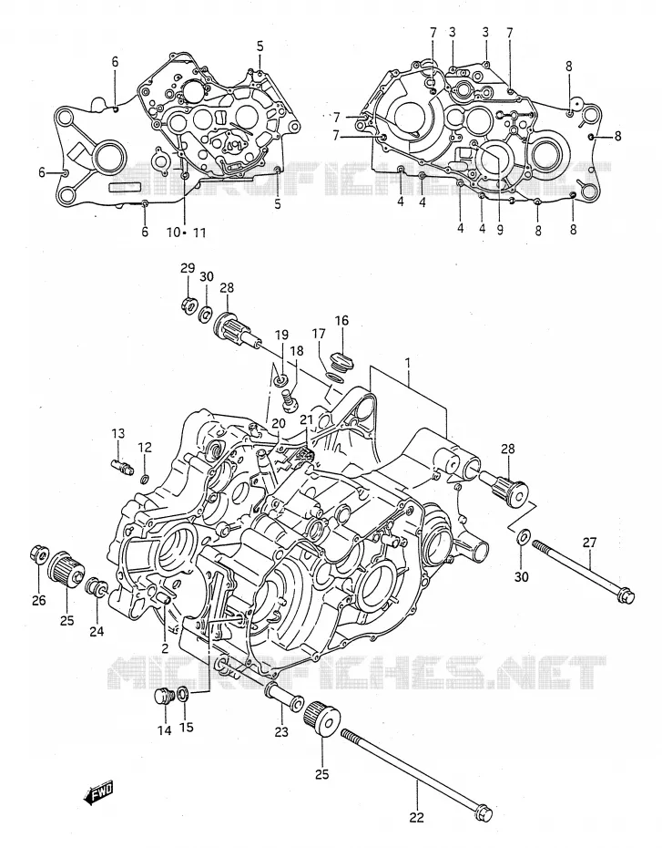 CASING Suzuki QUAD 300 KINGQUAD 1993  LT-F4WDXP(E28)