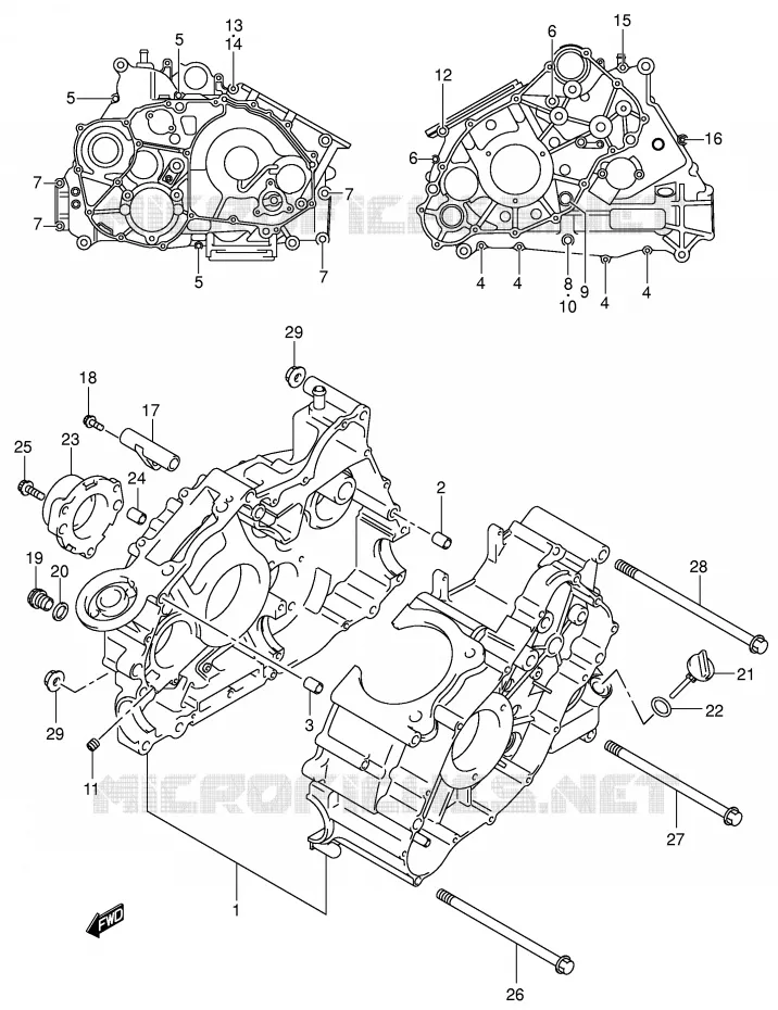 CASING Suzuki QUAD 500 KINGQUAD 2007  LT-A500FK7(P28/P33)