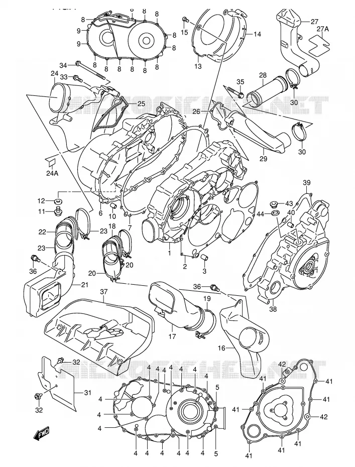 CASING Suzuki QUAD 500 VINSON 2000  LT-A500FY(E24)