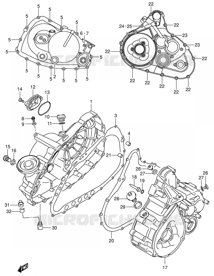 CASING Suzuki QUAD 500 VINSON 2004  LT-F500FK4(P28/P33)