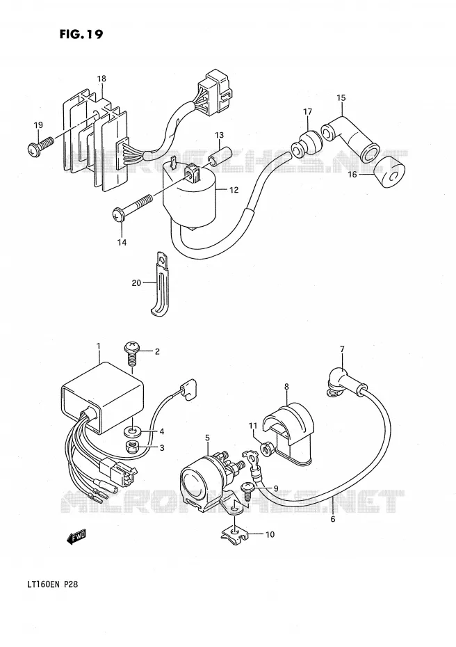 ELEKTRISCH Suzuki QUAD 160 QUADRUNNER 1991  LT160EM(P28)