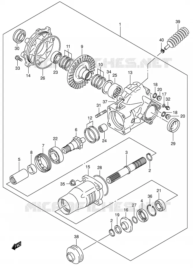 FINAL BEVEL GEAR (REAR)(MODEL K4/K5/K6/K7) Suzuki QUAD 400 EIGER 2006  LT-F400FK6(P3/P28)