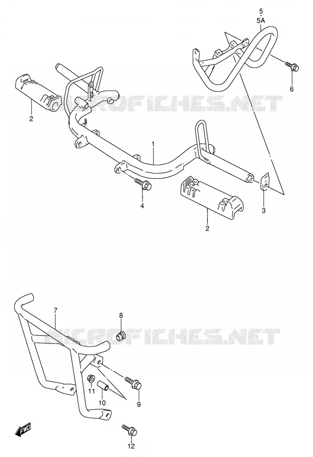 FOOTREST Suzuki QUAD 80 QUADSPORT 1996  LT80T(P3/P28)