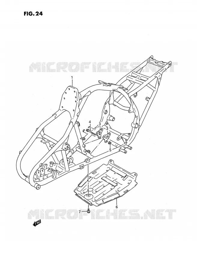 FRAME Suzuki QUAD 160 OZARK 1993  LT-F160P(P2)