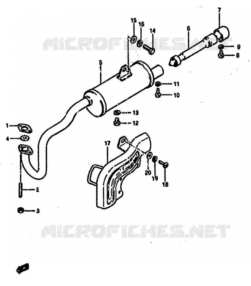 GELUIDDEMPER Suzuki QUAD 50 MINIQUAD-SPORT 1989  LT50K(E/F/G/H/J/K)
