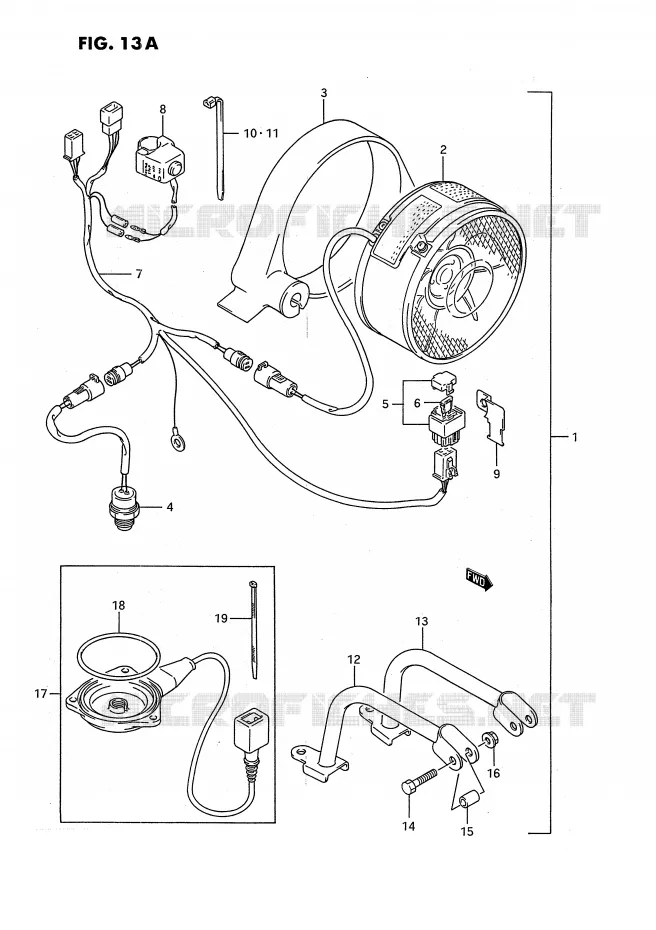 KOELVENTILATOR (MODELE J/K/L/M:OPTIONNEL) Suzuki QUAD 250 OZARK 1991  LT-F250M(E3)