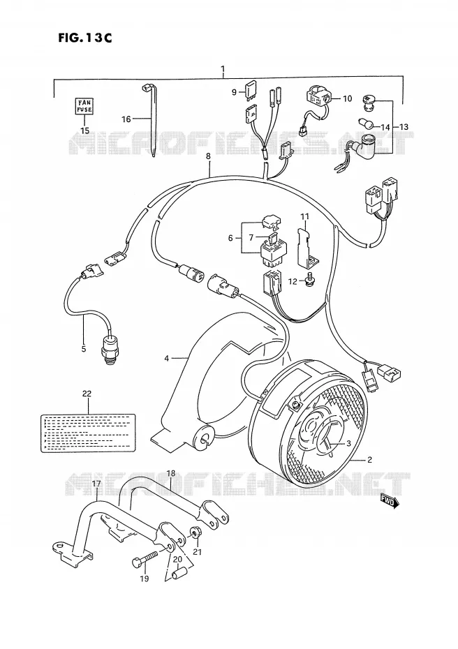 KOELVENTILATOR (MODELE T:OPTIONNEL) Suzuki QUAD 250 OZARK 1994  LT-F250R(E28)