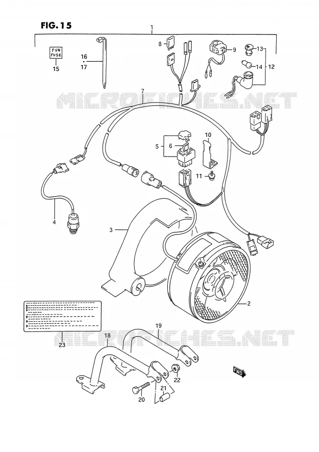 KOELVENTILATOR (OPTIONNEL) Suzuki QUAD 300 KINGQUAD 1991  LT-F4WDXM(E2)