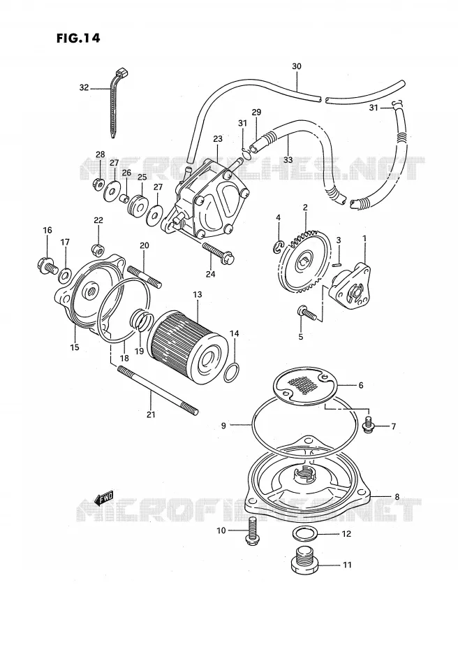 OLIEPOMP - FUEL PUMP Suzuki QUAD 300 KINGQUAD 1993  LT-F4WDXP(E3)
