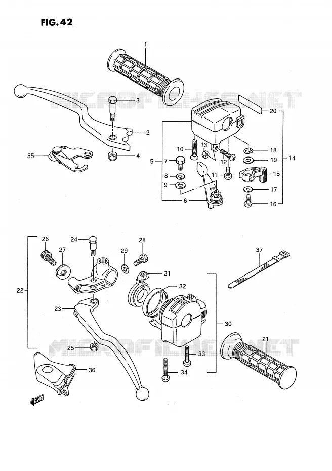SCHAKELAARS (MODELE H/J/K/L/M/N/P/R E17,E24) Suzuki QUAD 250 KINGQUAD 1987  LT-F4WDH(E2)