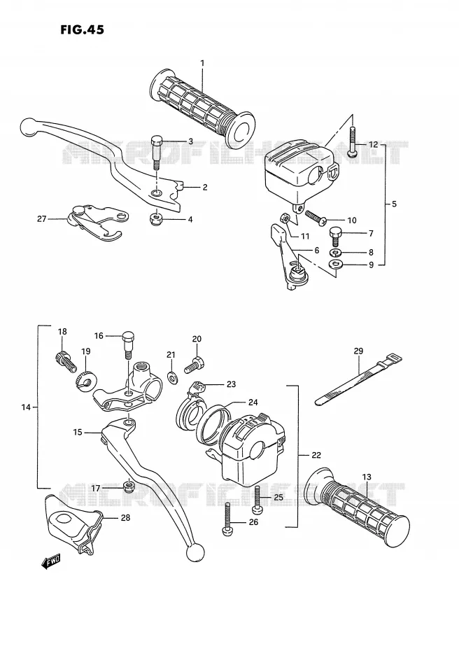 SCHAKELAARS (MODELE M/N/P/R E2) Suzuki QUAD 300 KINGQUAD 1991  LT-F4WDXM(E2)