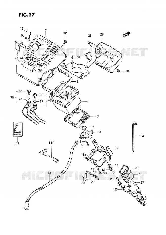 SNELHEIDSMETER Suzuki QUAD 300 KINGQUAD 1994  LT-F4WDXR(E2)