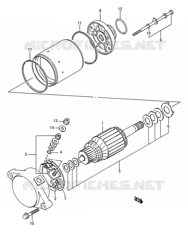STARTMOTOR (~E.NO.125080) Suzuki QUAD 250 KINGQUAD 1995  LT-F4WDS(E28)