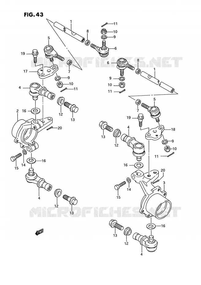 STUURINRICHTING - HUB Suzuki QUAD 250 OZARK 1993  LT-F250P(E28)